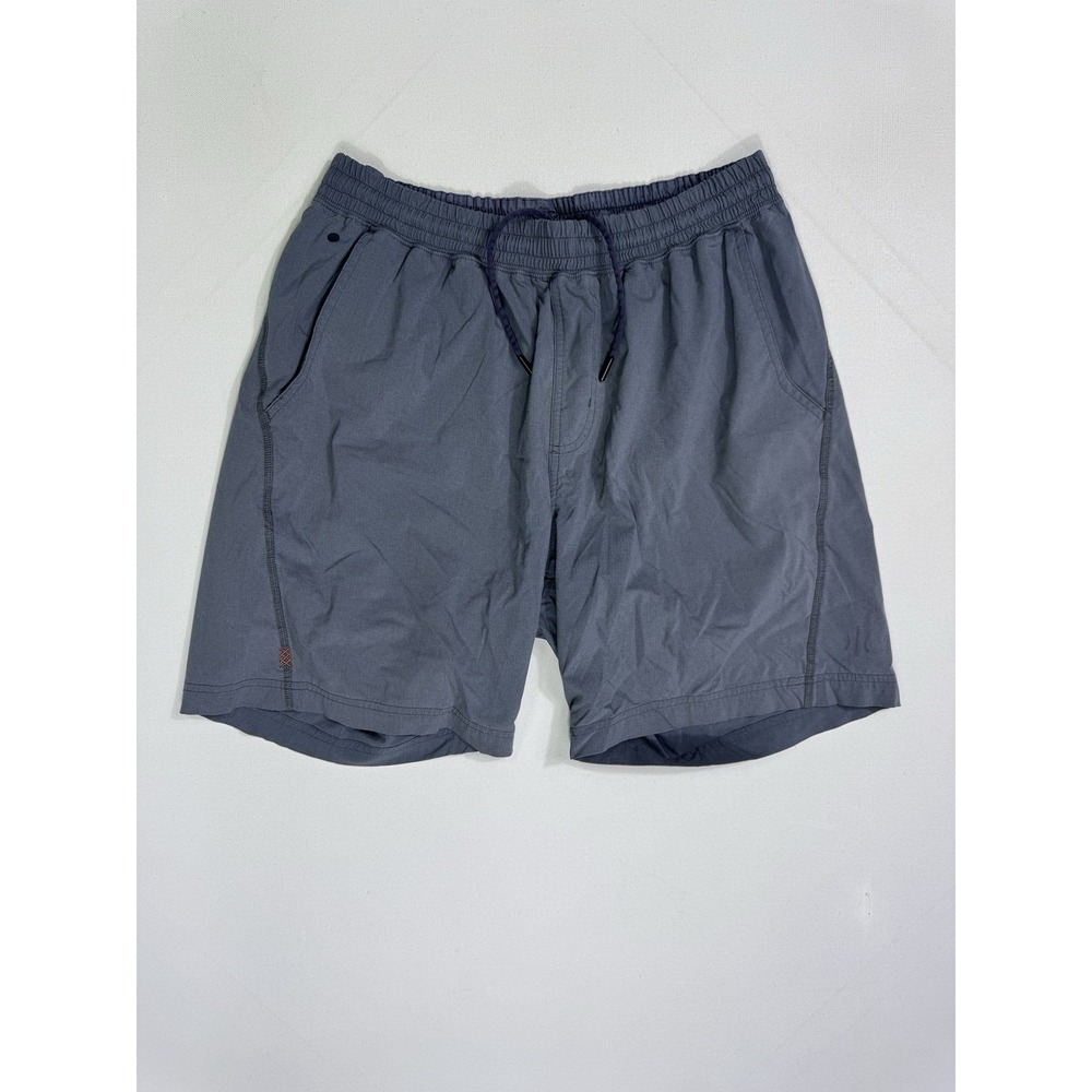 Rhone Shorts Men's Medium Unlined Rip Stop Elastic Waist 8" Blue Gym Athleisure